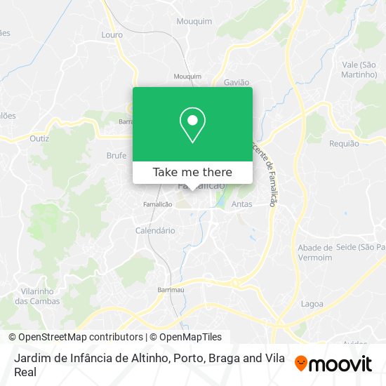 Jardim de Infância de Altinho mapa