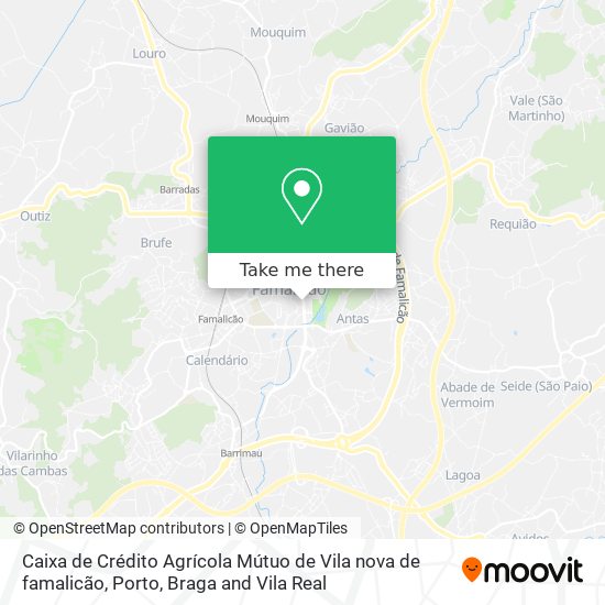 Caixa de Crédito Agrícola Mútuo de Vila nova de famalicão map