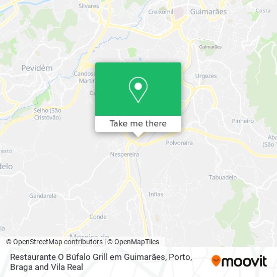 Restaurante O Búfalo Grill em Guimarães mapa