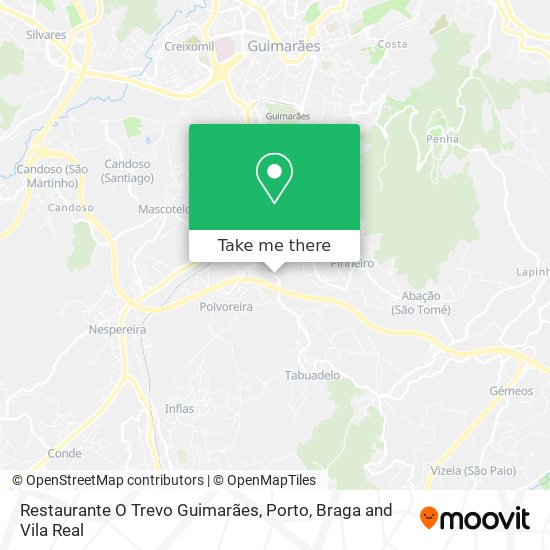 Restaurante O Trevo Guimarães map