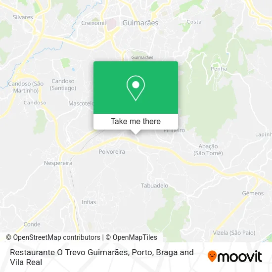 Restaurante O Trevo Guimarães map