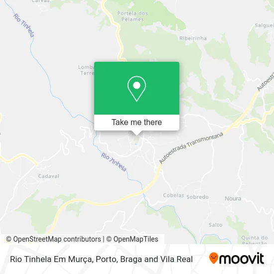 Rio Tinhela Em Murça map