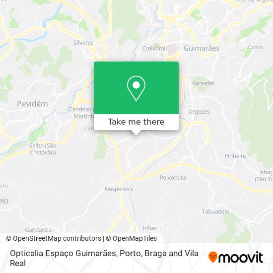 Opticalia Espaço Guimarães mapa