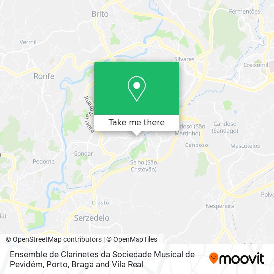 Ensemble de Clarinetes da Sociedade Musical de Pevidém map