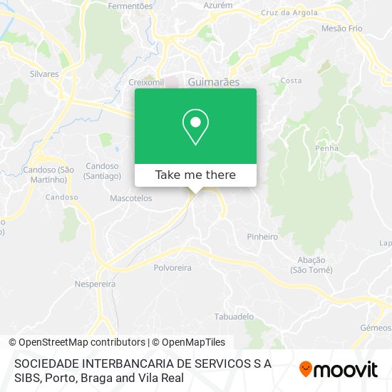 SOCIEDADE INTERBANCARIA DE SERVICOS S A SIBS map