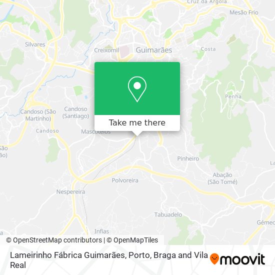 Lameirinho Fábrica Guimarães map