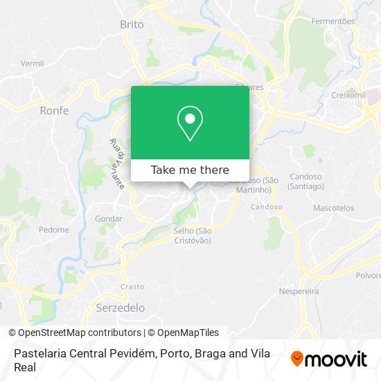 Pastelaria Central Pevidém map