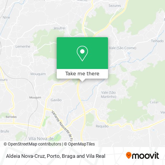 Aldeia Nova-Cruz map