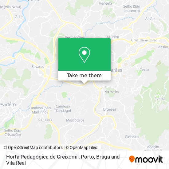 Horta Pedagógica de Creixomil mapa