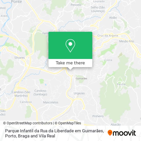 Parque Infantil da Rua da Liberdade em Guimarães map