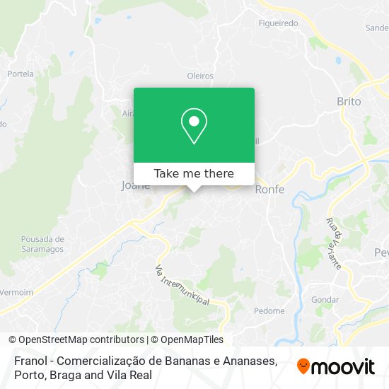 Franol - Comercialização de Bananas e Ananases map