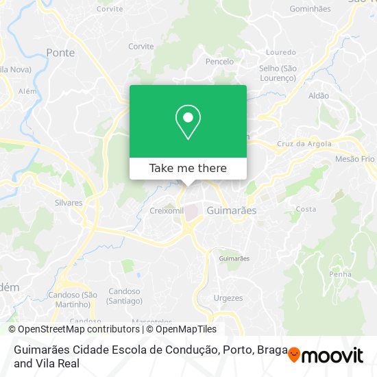 Guimarães Cidade Escola de Condução mapa