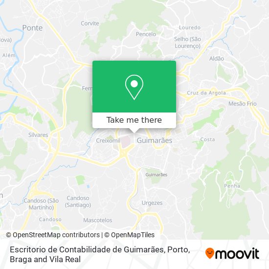 Escritorio de Contabilidade de Guimarães mapa