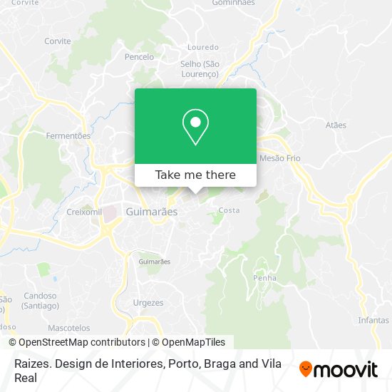 Raizes. Design de Interiores mapa