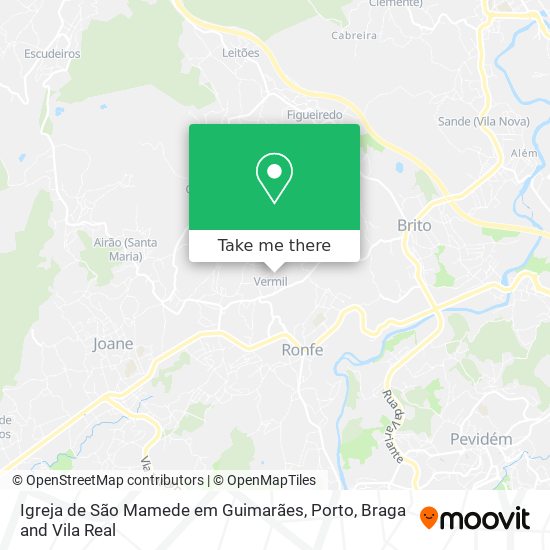 Igreja de São Mamede em Guimarães mapa