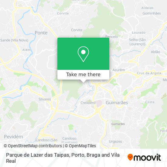 Parque de Lazer das Taipas mapa