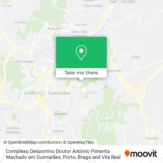 Complexo Desportivo Doutor António Pimenta Machado em Guimarães mapa