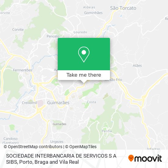 SOCIEDADE INTERBANCARIA DE SERVICOS S A SIBS map