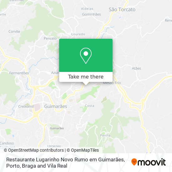 Restaurante Lugarinho Novo Rumo em Guimarães mapa