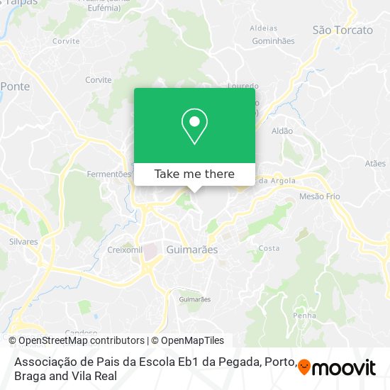 Associação de Pais da Escola Eb1 da Pegada mapa