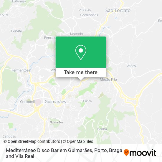 Mediterrâneo Disco Bar em Guimarães mapa