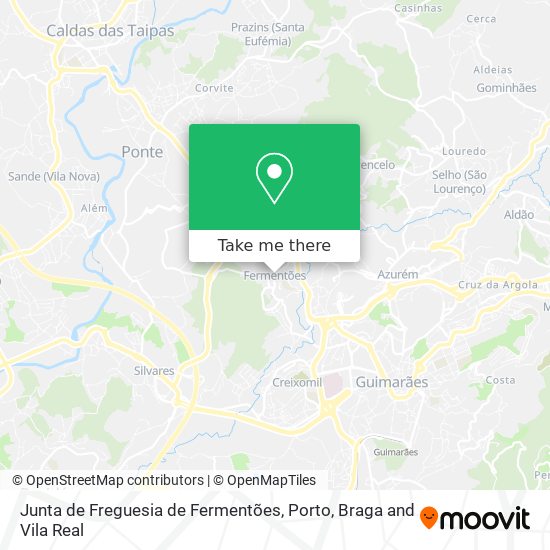 Junta de Freguesia de Fermentões mapa