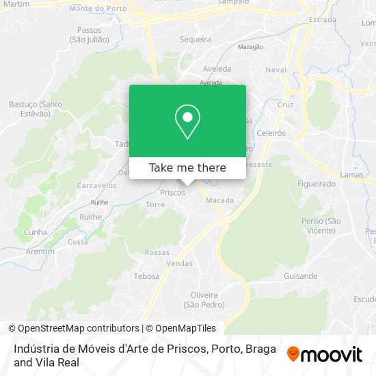 Indústria de Móveis d'Arte de Priscos map