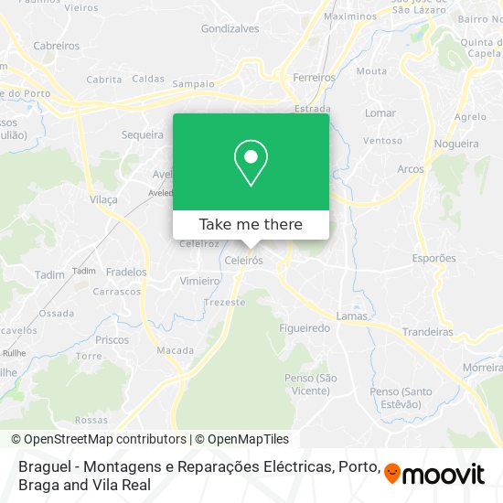 Braguel - Montagens e Reparações Eléctricas mapa