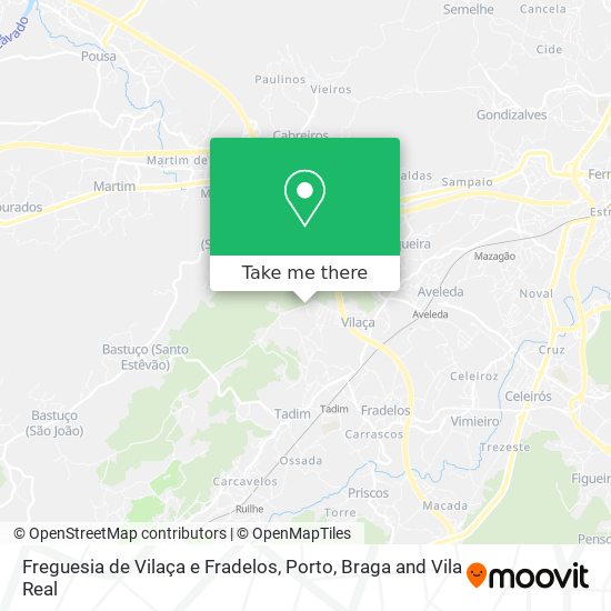 Freguesia de Vilaça e Fradelos map