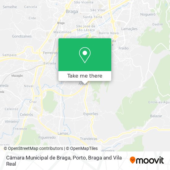 Câmara Municipal de Braga map