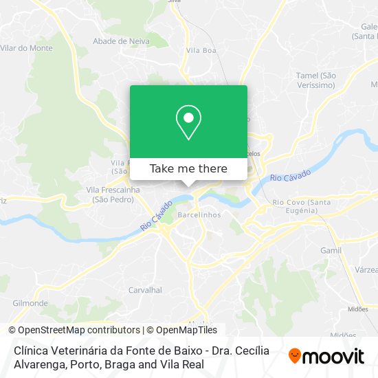Clínica Veterinária da Fonte de Baixo - Dra. Cecília Alvarenga map