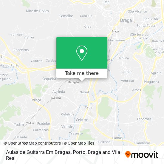 Aulas de Guitarra Em Bragaa map