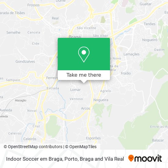 Indoor Soccer em Braga map