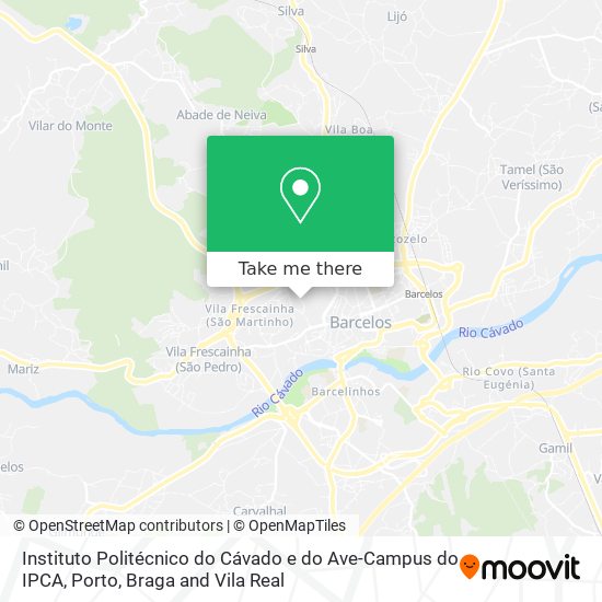 Instituto Politécnico do Cávado e do Ave-Campus do IPCA mapa