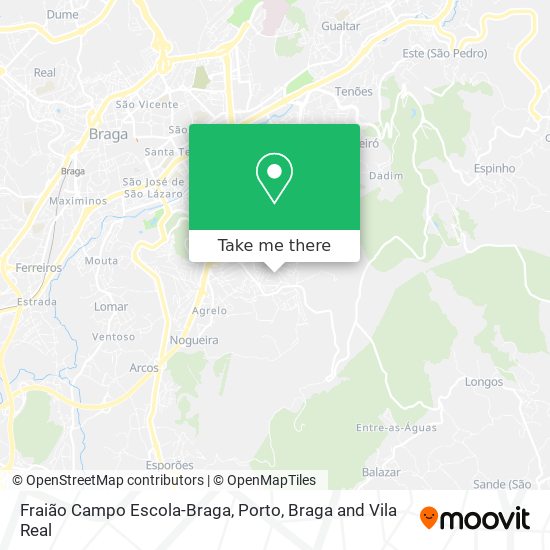 Fraião Campo Escola-Braga map