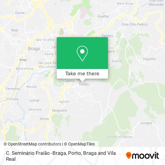 C. Seminário Fraião -Braga map