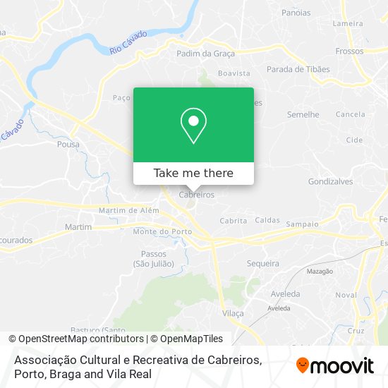 Associação Cultural e Recreativa de Cabreiros mapa