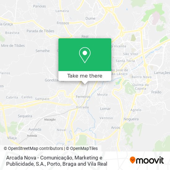 Arcada Nova - Comunicação, Marketing e Publicidade, S.A. map