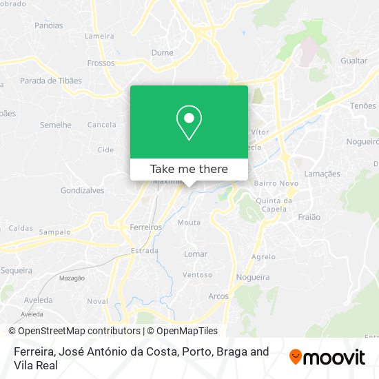 Ferreira, José António da Costa map