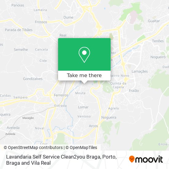Lavandaria Self Service Clean2you Braga map