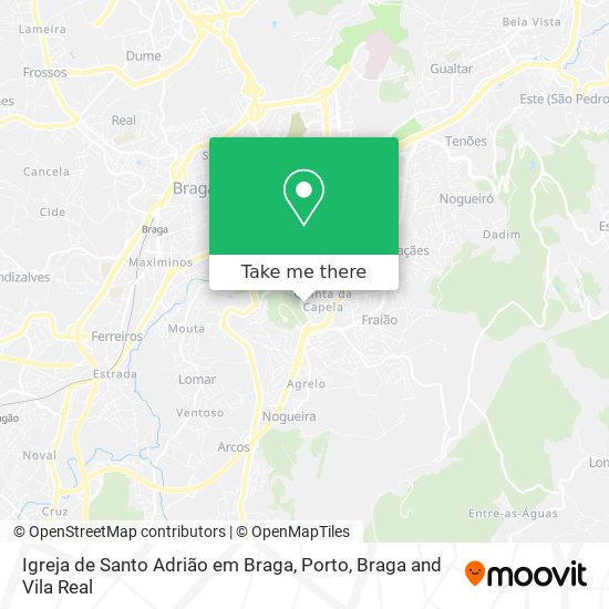 Igreja de Santo Adrião em Braga map