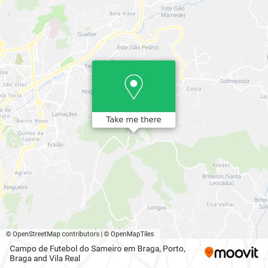 Campo de Futebol do Sameiro em Braga map