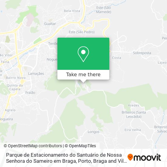 Parque de Estacionamento do Santuário de Nossa Senhora do Sameiro em Braga map