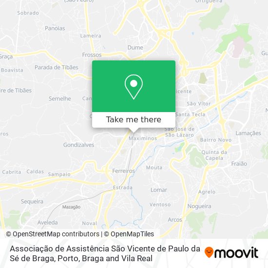 Associação de Assistência São Vicente de Paulo da Sé de Braga map