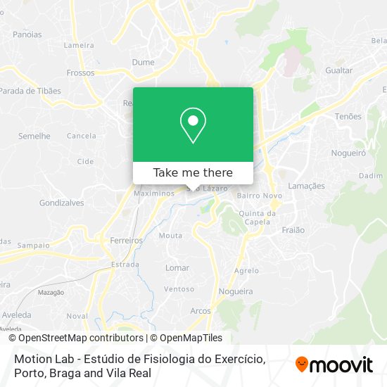 Motion Lab - Estúdio de Fisiologia do Exercício mapa