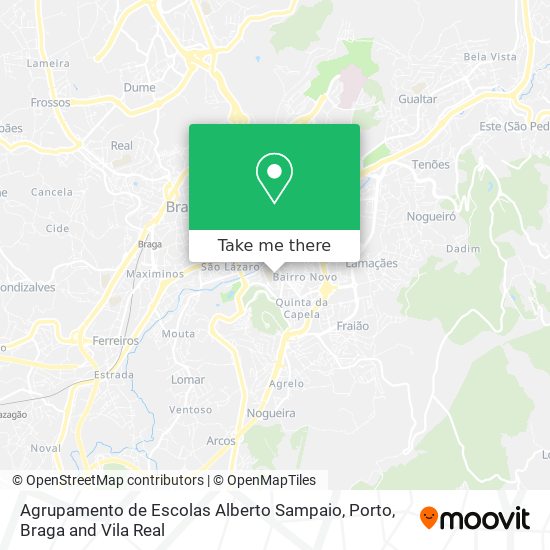 Agrupamento de Escolas Alberto Sampaio mapa