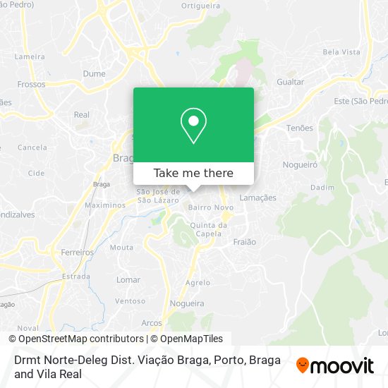 Drmt Norte-Deleg Dist. Viação Braga mapa