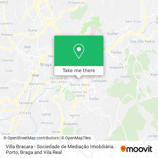 Villa Bracara - Sociedade de Mediação Imobiliária map