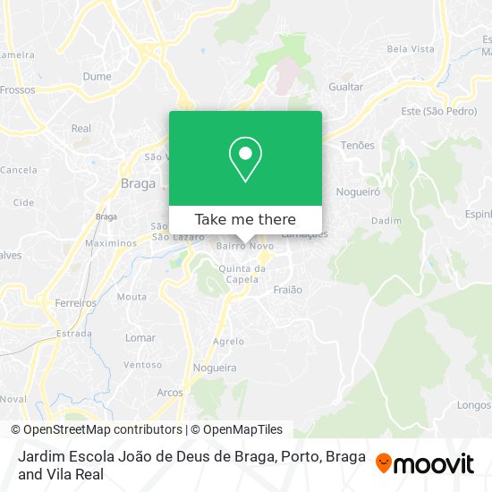 Jardim Escola João de Deus de Braga map