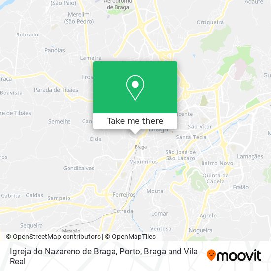 Igreja do Nazareno de Braga map